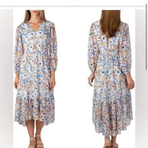 Joie Floral Field Tiered Dress NWT Size L